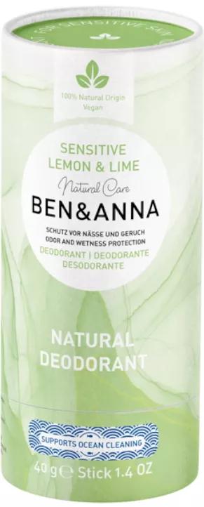 Ben&Anna Desodorante Sensitive Limão e Limão 40 gr