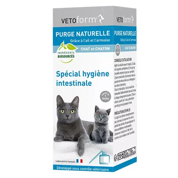 Vetoform Purge Naturelle Spécial Hygiène Intestinale Chat & Chaton 50ml