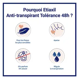 ETIAXIL - Anti-transpirant - Aisselles - Tolérance - Roll-on - 50ml