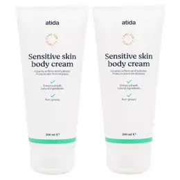 Atida Corps Crème Hydratante Peau Sensible 200ml x 2