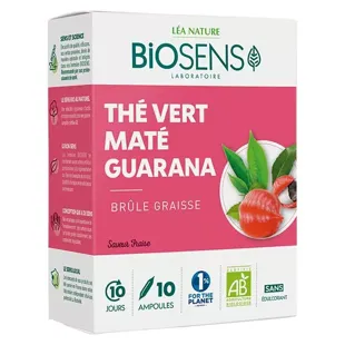 Biosens Thé Vert Maté Guarana Brucia Grassi Bio 10 fiale
