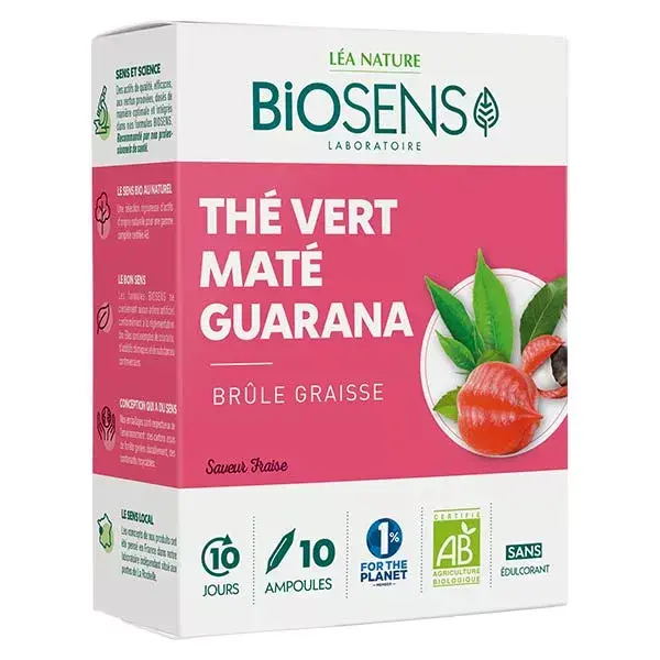Biosens Green Tea Mate Guarana Organic 10 phials