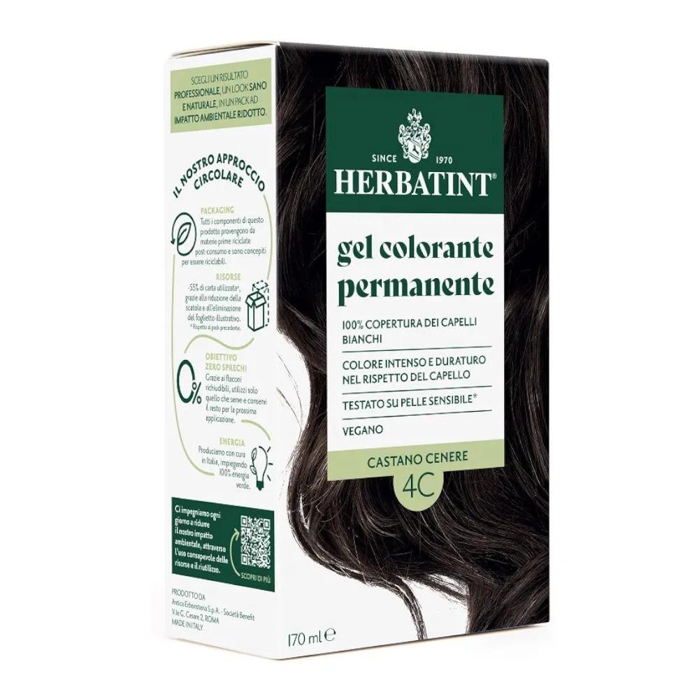 Herbatint Tintura Capelli Gel Permanente 4C Castano Cenere 170 ml