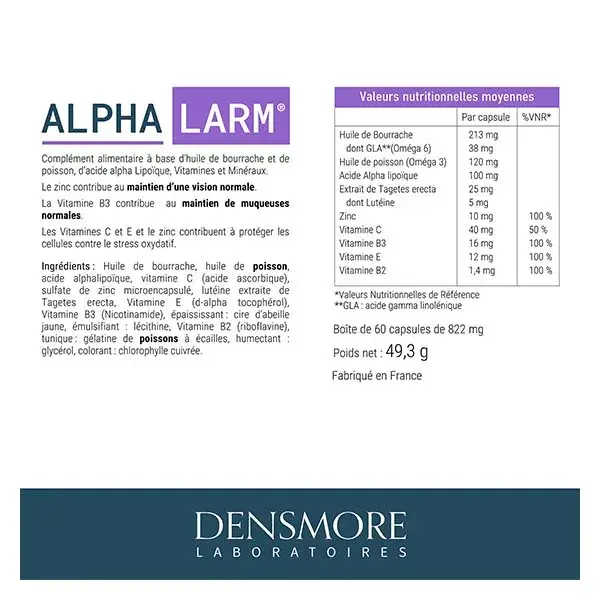 Densmore Alphalarm - Maintien d'une Vista normale - Cure 2 mesi