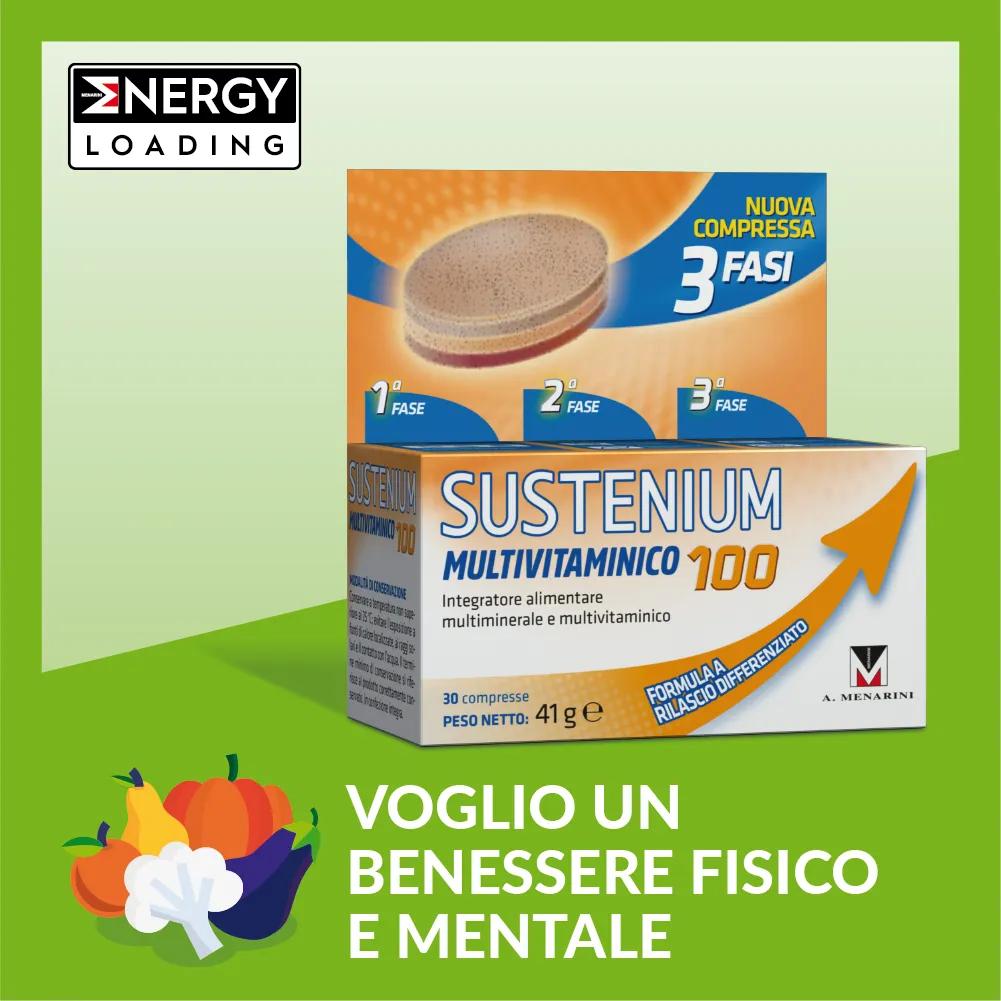 Sustenium Multivitaminico 100 Integratore Vitamine e Minerali 30 Compresse