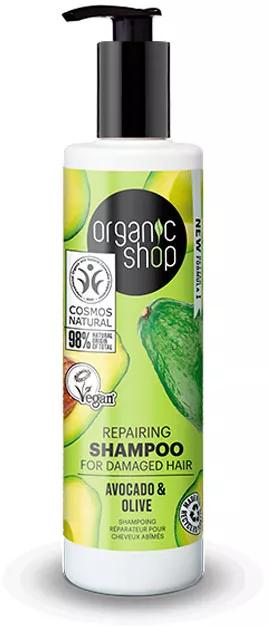 Imagen de Organic Shop Eco Champú Reparador Aguacate y Oliva 280 ml