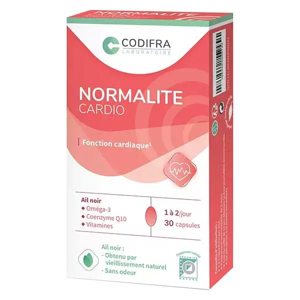 Codifra Normalite Cardio Ail Noir Oméga 3 30 capsules