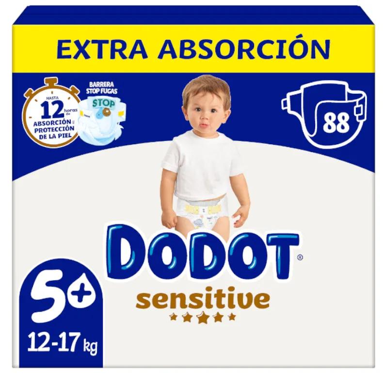 Dodot Sensitive Diapers T5+ (12-17 Kg) 88 units