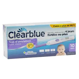 Clearblue Test d'Ovulation Digital 2 hormones Boîte de 10