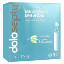 Laboratoires Gilbert Hygiène Bucco-Dentaire Doloseptyl Bain de Bouche 10 unidoses