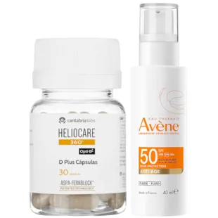 Heliocare 360 D Plus 30 Capsules + Avène Anti-Aging Fluid SPF50 40 ml