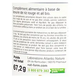 Nat & Form Bio Levure de Riz Rouge & Ail 200 gélules végétales