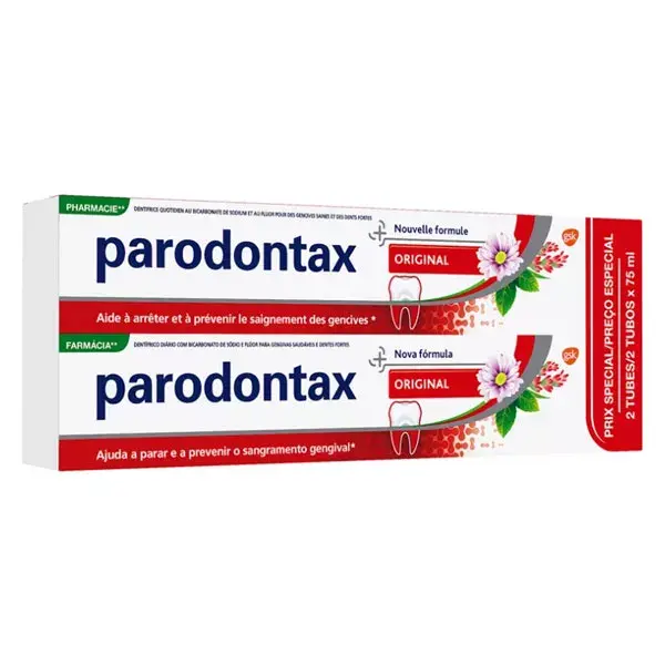 Masa de pasta de dientes Parodontax Gingivale lote de 2 x 75ml