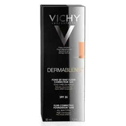 Vichy Dermablend Fond de Teint Fluide Correcteur 16h N°45 Gold 30ml