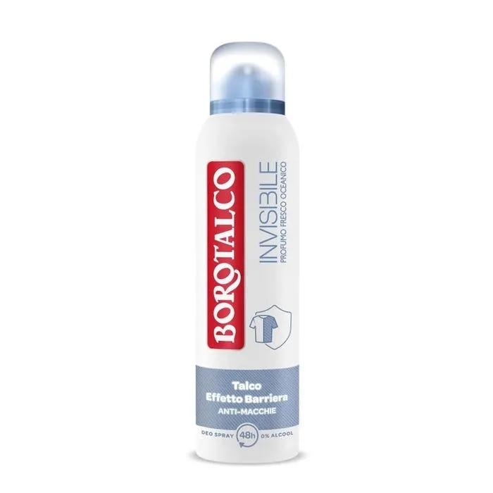 Borotalco Deodorante Talco Invisibile Azzurro Anti-Macchie 150 ml