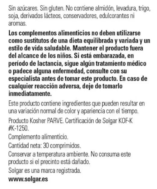 Buy Solgar L-carnitine 500 mg 30 tablets | mifarma.eu