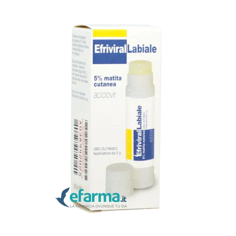 Efrivirallabiale Matita Cutanea 5% Aciclovir Herpes 3g