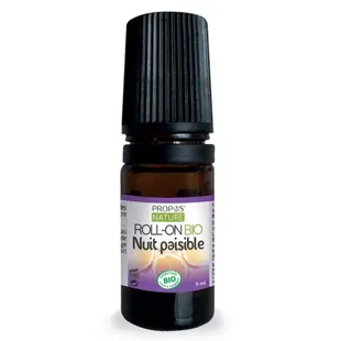 Roll-on aromaterapico-fitotemico Propos' Nature con oli essenziali, "Notte serena", biologico, 5 ml