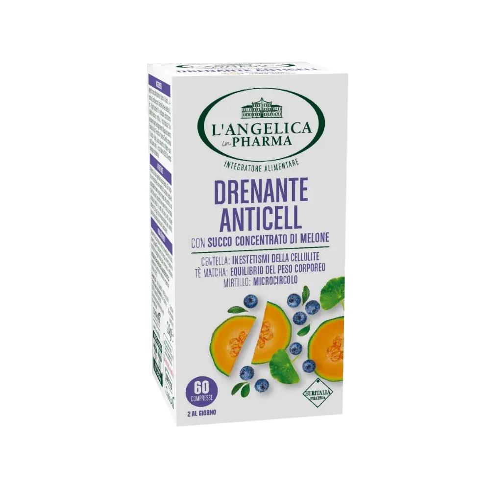 L'Angelica Drenante Anticell Integratore Anti-Cellulite con Succo concentrato di Melone 60 Compresse