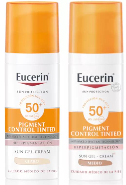 Eucerin Sun Pigment Control SPF50+ Tinted Medium 50 ml + Tinted Light