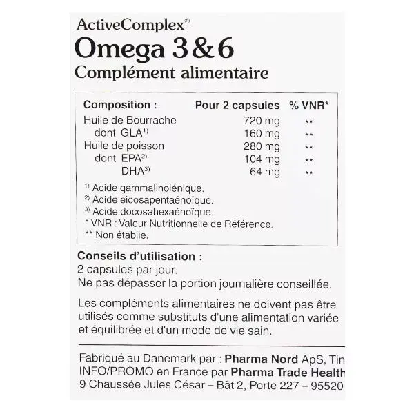 Pharma Nord ActiveComplex Omega 3 & 6 - 60 capsules