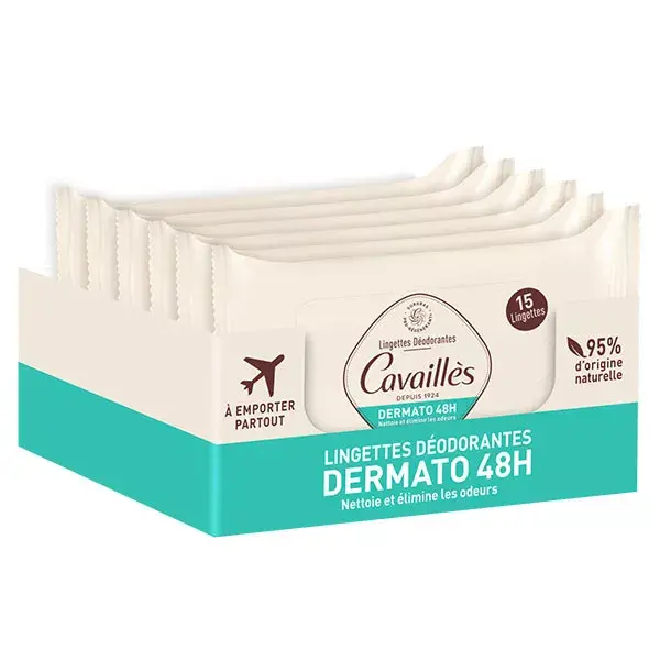 Cavailles Deodorante dermato lingettes x15