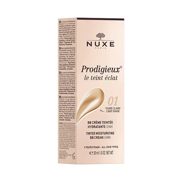 Nuxe Prodigieux® Le Teint Éclat BB Crème Teintée Hydratante 24h Teinte Claire 30ml  