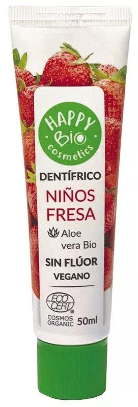 Happy Bio Dentífrico Niños sin Flúor Fresa 50 ml