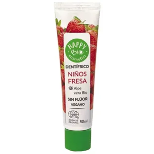 Happy Bio Dentifrice Enfant sans Fluor Fraise 50 ml