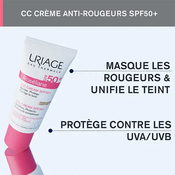 Uriage Roséliane CC Crème SPF50+ Apaisante Teinte Claire 40ml