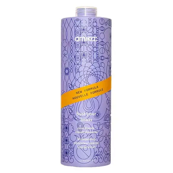 Amika Bust Your Brass Shampooing Cheveux Blonds 1000ml