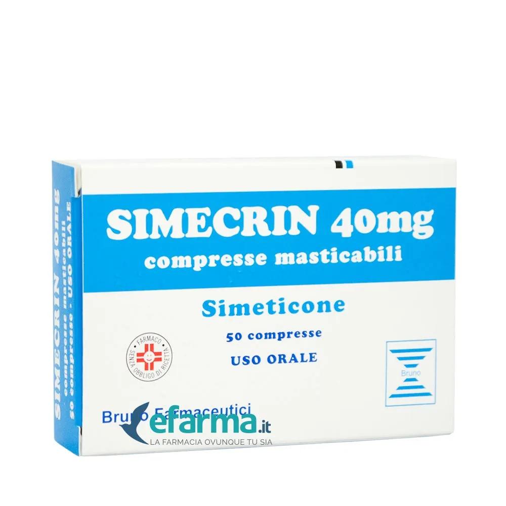 Simecrin 40 mg Simeticone Meteorismo 50 Compresse Masticabili