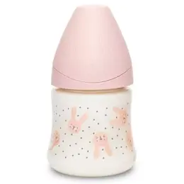 Suavinex Biberon en Verre Débit Lent Hygge Baby Lapin Rose 150ml