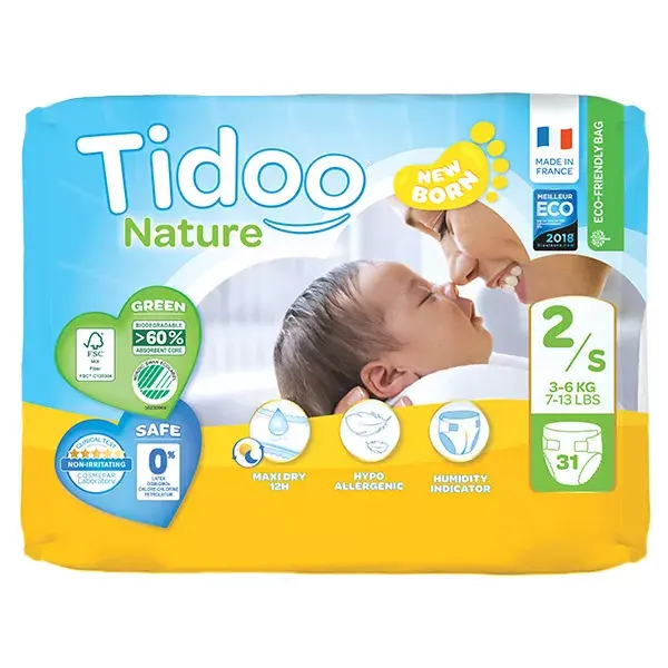 Tidoo Night & Day Mini Nappies T2 (3-6kg) x 31