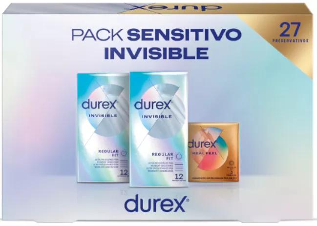 Durex Pack Sensitivo Invisible Preservativos 27 Uds