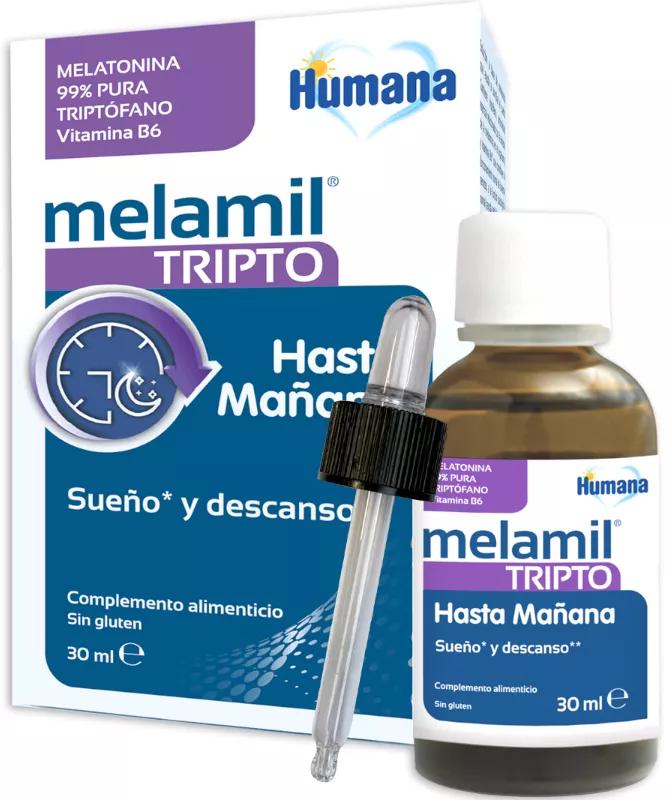 Humana Baby Melamil Tripto Mélatonine, Tryptophane et Vitamine B6 30 ml 