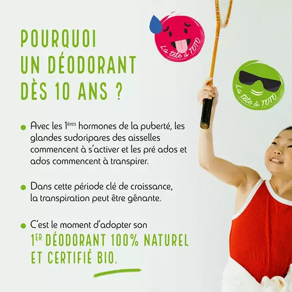 Poupina Soins Enfant Déodorant 48h Tête à Toto Bio 50ml