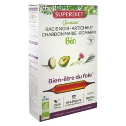 Superdiet Quatuor Bio Bien-Etre du Foie 20 ampoules