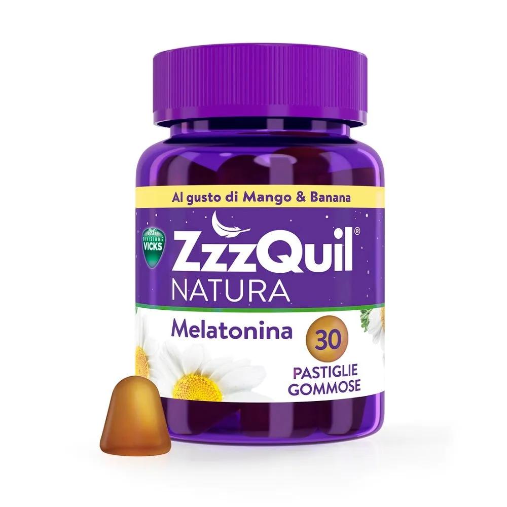 ZzzQuil Natura Melatonina Integratore Per Dormire, Mango e Banana 30 Gommose