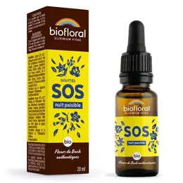 Biofloral Sos Secours Nuit Paisible Compte Gouttes Bio Demeter 20 ml