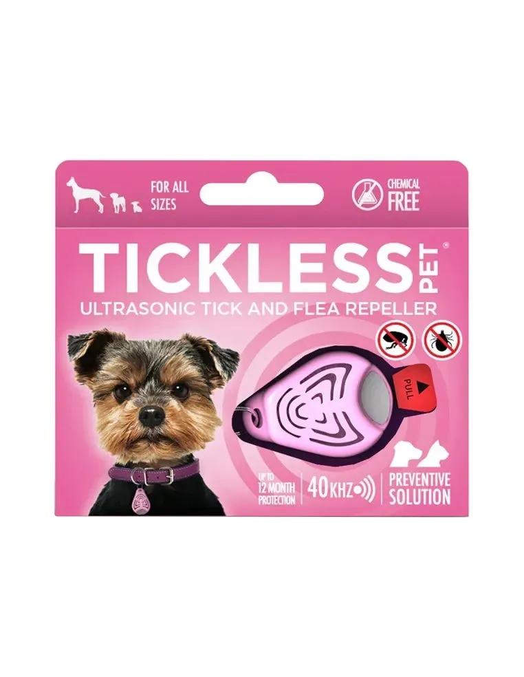  Tickless Pet Repellente Medaglietta Ad Ultrasuoni Anti-Zecche Cani Rosa