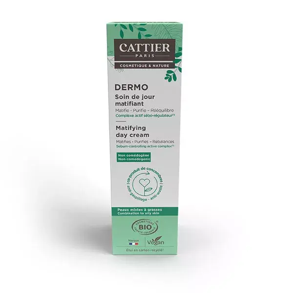 Cattier Soin de Jour Matifiant Peaux Mixtes à Grasses 40ml