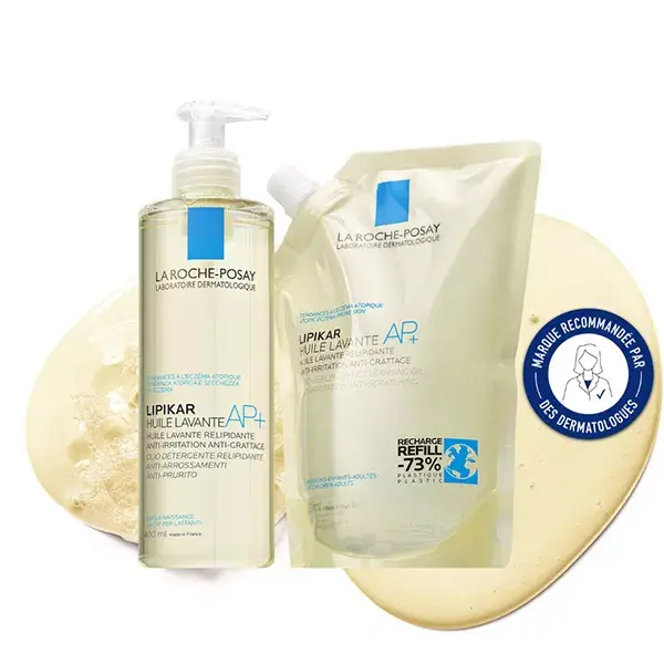 La Roche Posay Lipikar Huile Lavante AP+ 400ml & Lipikar Huile Lavante AP+ Ecorecharge 400ml