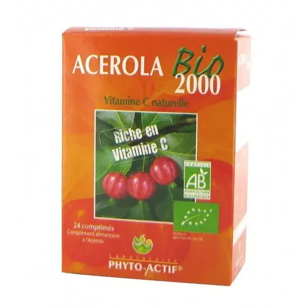 Phytoactif Acerola bio 2000 24 tabletas