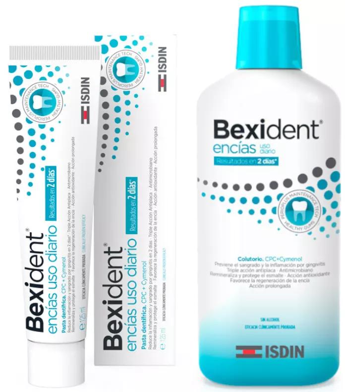 Bexident Zahnfleischpaste für den täglichen Gebrauch 125 ml + Mundwasser 3x500 ml