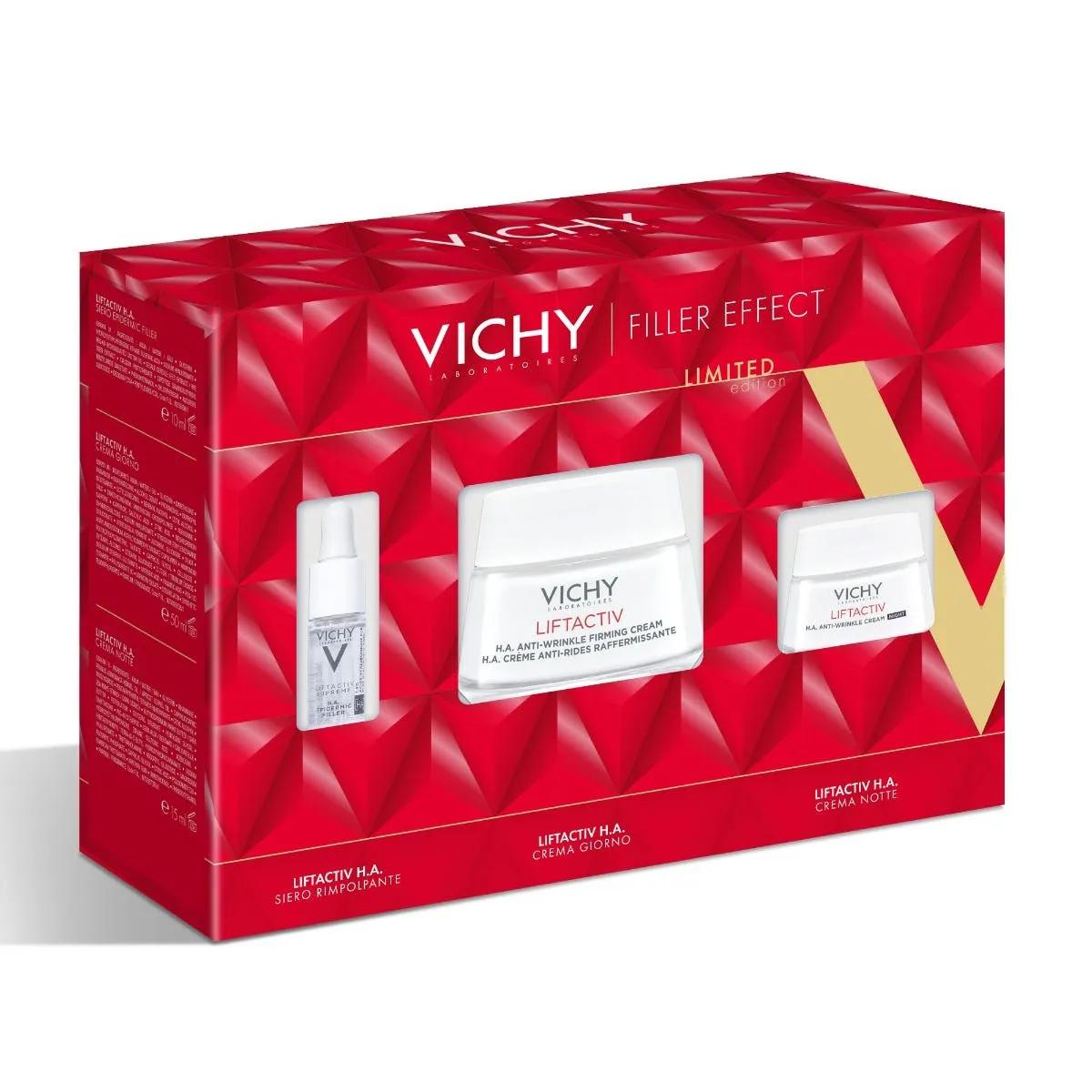 Vichy Filler Effect Cofanetto Liftactiv H.A. Epidermic Filler Siero 10 ml + Liftactiv Crema Giorno 50 ml + Liftactiv H.A. Crema Notte 15 ml