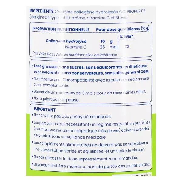 Colpropur Care Vanille Collagène Hydrolysé 30 doses 300g