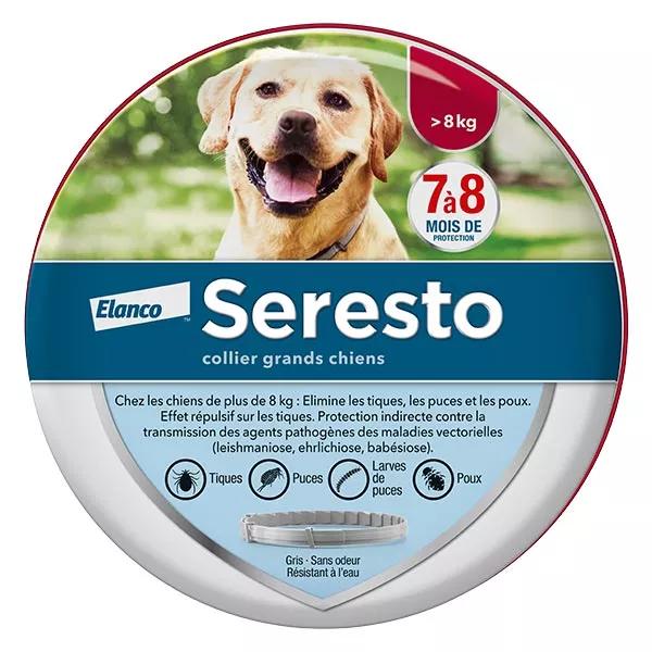 Seresto Chien Collier Anti-Puces et Anti-Tiques +8kg 1 unité