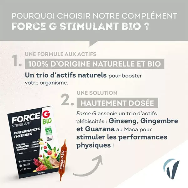 Nutrisanté Force G Organic Physical Performance Stimulant 20 phials