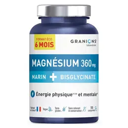 Granions Double Magnésium 360 mg Format Eco 6 Mois 180 comprimés